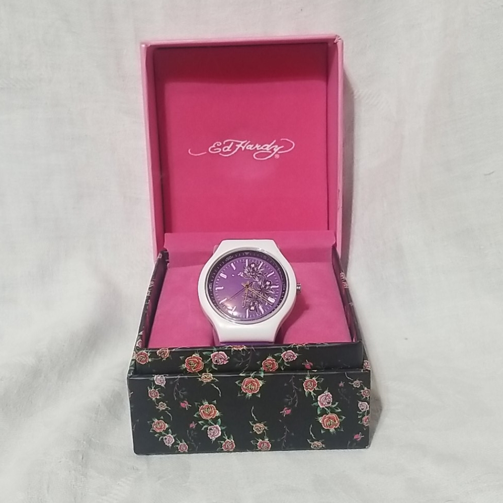Beautiful Ed Hardy Sport Wristwatch WORKS Unisex